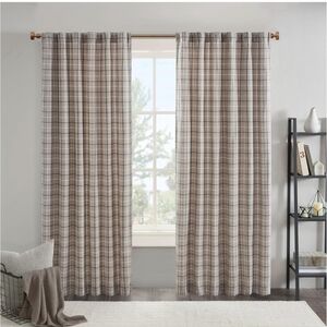Madison Park Anaheim Cabin Plaid Curtain Window, Thermal Insulated Fleece Lining